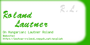 roland lautner business card